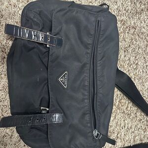 Prada Black Nylon Messenger Bag